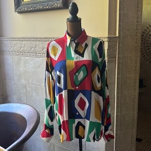 Vintage Yashi Yamamuri for Maricco Group Sz L Retro Bitton Down